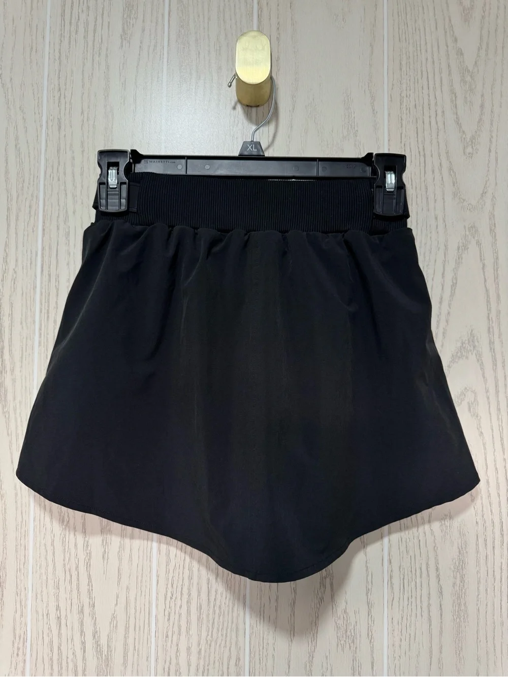 ALO Yoga Black Skort Elevation Mini Skirt Fleece lined Short XXS